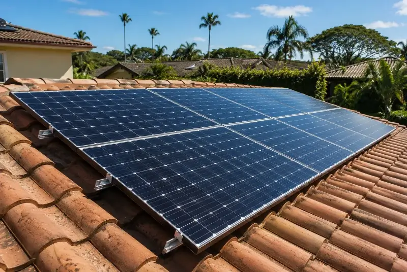 Installation de panneaux solaires à la Ville-ès-Nonais